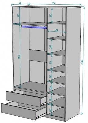 Шкаф Мальта H217 в Кировграде - kirovgrad.ok-mebel.com | фото 2