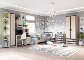 НАОМИ Шкаф 1 створчатый с полками и штангой в Кировграде - kirovgrad.ok-mebel.com | фото 2