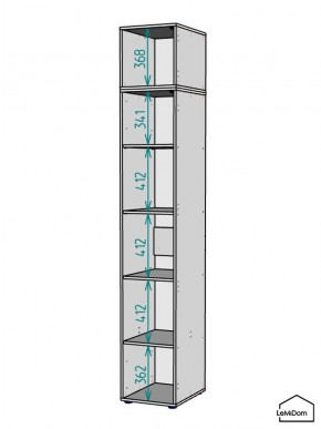 Шкаф с антресолью Linnea MHR-1A-2 2450х400х510 (ДВ-М 11.1.25) в Кировграде - kirovgrad.ok-mebel.com | фото 3