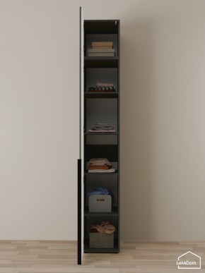 Шкаф с антресолью Linnea MHR-1A-2 2450х400х510 (Графит-М 11.1.25) в Кировграде - kirovgrad.ok-mebel.com | фото 4
