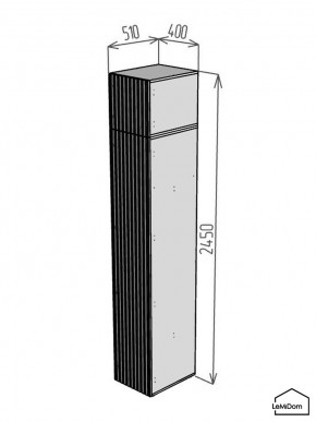 Шкаф с антресолью Linnea MHR-1A-3 2450х400х510 (ДВ-М 11.1.25) в Кировграде - kirovgrad.ok-mebel.com | фото 2