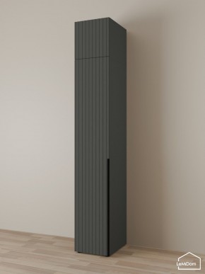 Шкаф с антресолью Linnea MHR-1A-4 2450х400х510 (Графит-М 11.1.25) в Кировграде - kirovgrad.ok-mebel.com | фото