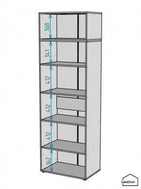 Шкаф с антресолью Linnea MHR-2A-2 2450х800х510 (Белый-М 11.1.2) в Кировграде - kirovgrad.ok-mebel.com | фото 3
