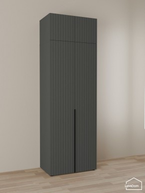 Шкаф с антресолью Linnea MHR-2A-3 2450х800х510 (Графит-М 11.1.25) в Кировграде - kirovgrad.ok-mebel.com | фото