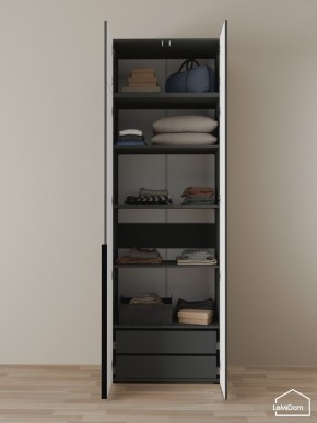 Шкаф с антресолью Linnea MHR-2A-3 2450х800х510 (Графит-М 11.1.25) в Кировграде - kirovgrad.ok-mebel.com | фото 5