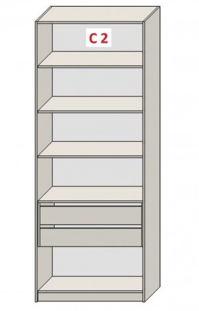 Шкаф СТАНДАРТ С1 без ящика серия "ГЕСТИЯ" (Бежевый песок/Дуб Небраска натуральный ) 800*520*2300 в Кировграде - kirovgrad.ok-mebel.com | фото 6