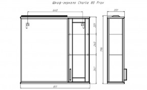 Шкаф-зеркало Charlie 80 Эл. правый Домино (DCh2503HZ) в Кировграде - kirovgrad.ok-mebel.com | фото 9