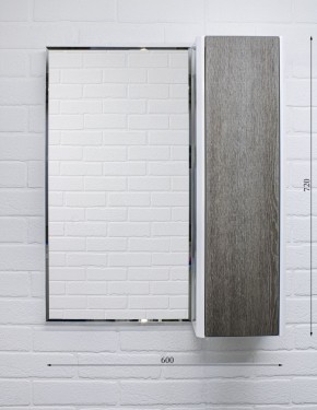 Шкаф-зеркало Uno 60 Дуб серый левый/правый Домино (DU1503HZ) в Кировграде - kirovgrad.ok-mebel.com | фото 7