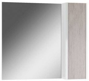 Шкаф-зеркало Uno 80 Дуб серый левый/правый Домино (DU1504HZ) в Кировграде - kirovgrad.ok-mebel.com | фото 1