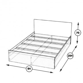 Стандарт Кровать 0800, цвет дуб сонома, ШхГхВ 83,5х203,5х70 см., сп.м. 800х2000 мм., без матраса, основание есть в Кировграде - kirovgrad.ok-mebel.com | фото 4