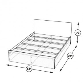 Стандарт Кровать 1200, цвет дуб сонома, ШхГхВ 123,5х203,5х70 см., сп.м. 1200х2000 мм., без матраса, основание есть в Кировграде - kirovgrad.ok-mebel.com | фото