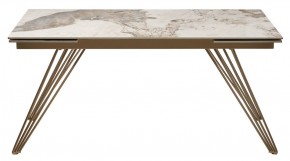 Стол ACERRA NEW 160 GLOSS LUXURY PANDORA SOLID CERAMIC/ каркас цвета шампань, ®DISAUR в Кировграде - kirovgrad.ok-mebel.com | фото 11