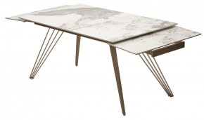 Стол ACERRA NEW 160 GLOSS LUXURY PANDORA SOLID CERAMIC/ каркас цвета шампань, ®DISAUR в Кировграде - kirovgrad.ok-mebel.com | фото 6