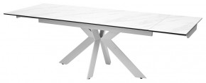 Стол BELLUNO 160 MARBLES KL-99 Белый мрамор матовый, итальянская керамика/ белый каркас, ®DISAUR в Кировграде - kirovgrad.ok-mebel.com | фото 6