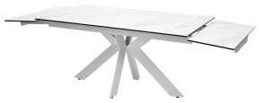 Стол BELLUNO 160 MARBLES KL-99 Белый мрамор матовый, итальянская керамика/ белый каркас, ®DISAUR в Кировграде - kirovgrad.ok-mebel.com | фото 7
