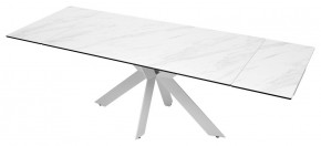 Стол BELLUNO 160 MARBLES KL-99 Белый мрамор матовый, итальянская керамика/ белый каркас, ®DISAUR в Кировграде - kirovgrad.ok-mebel.com | фото 8