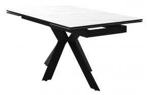 Стол BELLUNO 160 MARBLES KL-99 Белый мрамор матовый, итальянская керамика/ черный каркас, ®DISAUR в Кировграде - kirovgrad.ok-mebel.com | фото 2