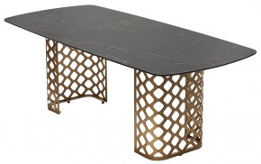 Стол CHIAVARI 220 KL-116 Черный мрамор матовый, итальянская керамика / бронзовый, ®DISAUR в Кировграде - kirovgrad.ok-mebel.com | фото 7