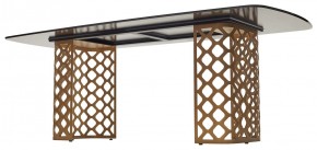 Стол CHIAVARI 220 KL-188 Контрастный мрамор матовый, итальянская керамика / Шампань, ®DISAUR в Кировграде - kirovgrad.ok-mebel.com | фото 5