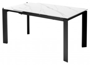 Стол CORNER 120 MATT WHITE MARBLE SOLID CERAMIC / BLACK, ®DISAUR в Кировграде - kirovgrad.ok-mebel.com | фото 4