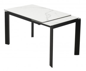 Стол CORNER 120 MATTE STATUARIO Белый мрамор матовый керамика, стекло/ черный каркас, ®DISAUR в Кировграде - kirovgrad.ok-mebel.com | фото 3