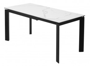Стол CORNER 120 MATTE STATUARIO Белый мрамор матовый керамика, стекло/ черный каркас, ®DISAUR в Кировграде - kirovgrad.ok-mebel.com | фото 5