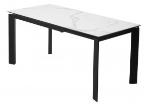 Стол CORNER 120 MATTE STATUARIO Белый мрамор матовый керамика, стекло/ черный каркас, ®DISAUR в Кировграде - kirovgrad.ok-mebel.com | фото 6
