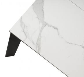 Стол CORNER 120 MATTE STATUARIO Белый мрамор матовый керамика, стекло/ черный каркас, ®DISAUR в Кировграде - kirovgrad.ok-mebel.com | фото 8