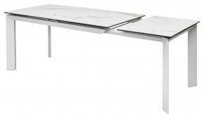 Стол CREMONA 140 HIGH GLOSS STATUARIO Белый мрамор глянцевый, керамика/ белый каркас, ®DISAUR в Кировграде - kirovgrad.ok-mebel.com | фото 8