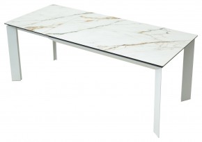 Стол CREMONA 160 KL-188 Контрастный мрамор / белый каркас, ®DISAUR в Кировграде - kirovgrad.ok-mebel.com | фото 2