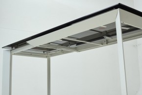 Стол CREMONA 180 KL-188 Контрастный мрамор матовый, итальянская керамика/ белый каркас, ®DISAUR в Кировграде - kirovgrad.ok-mebel.com | фото 8