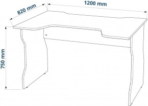 Стол компьютерный ВАРДИГ K1 120x82, антрацит/лайм в Кировграде - kirovgrad.ok-mebel.com | фото 3