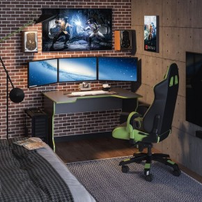 Стол компьютерный ВАРДИГ K1 120x82, антрацит/лайм в Кировграде - kirovgrad.ok-mebel.com | фото 4
