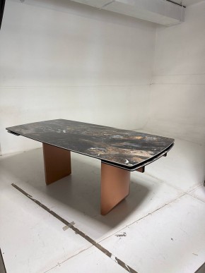 Стол ПУАНТО 200 TITANIUM LAWA NERO, керамика / МЕДЬ каркас М-City в Кировграде - kirovgrad.ok-mebel.com | фото 4