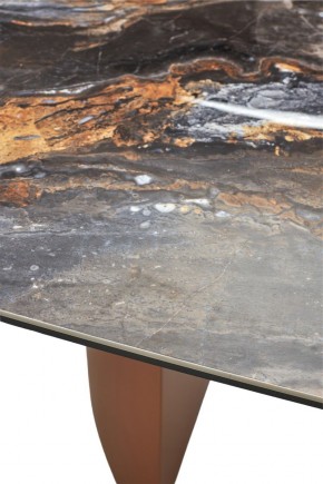 Стол ПУАНТО 200 TITANIUM LAWA NERO, керамика / МЕДЬ каркас М-City в Кировграде - kirovgrad.ok-mebel.com | фото 7