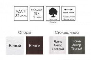 Стол раскладной Ялта-2 (опоры массив резной) в Кировграде - kirovgrad.ok-mebel.com | фото 4