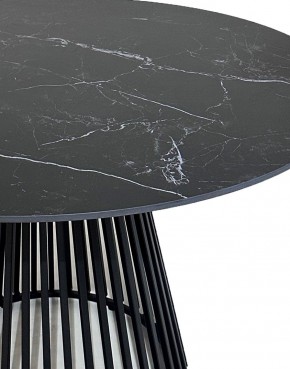 Стол TERNI 120 MATT BLACK MARBLE SOLID CERAMIC Черный мрамор матовый, керамика /Черн.каркас, ®DISAUR в Кировграде - kirovgrad.ok-mebel.com | фото 4