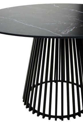 Стол TERNI 120 MATT BLACK MARBLE SOLID CERAMIC Черный мрамор матовый, керамика /Черн.каркас, ®DISAUR в Кировграде - kirovgrad.ok-mebel.com | фото 5