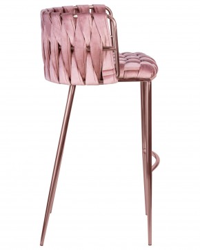 Стул барный DOBRIN EMMA ROSE GOLD, розовый велюр (VF-10) в Кировграде - kirovgrad.ok-mebel.com | фото 3