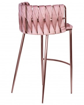 Стул барный DOBRIN EMMA ROSE GOLD, розовый велюр (VF-10) в Кировграде - kirovgrad.ok-mebel.com | фото 4