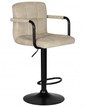 Стул барный DOBRIN KRUGER ARM BLACK, бежевый вельвет (LAR-E2041-04) в Кировграде - kirovgrad.ok-mebel.com | фото 2