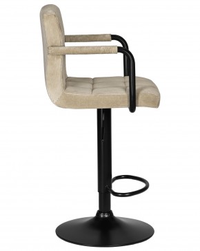 Стул барный DOBRIN KRUGER ARM BLACK, бежевый вельвет (LAR-E2041-04) в Кировграде - kirovgrad.ok-mebel.com | фото 3