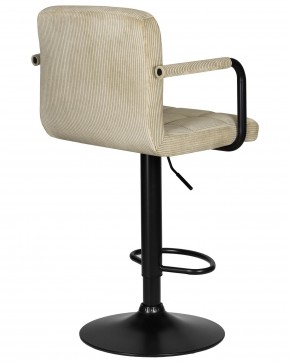 Стул барный DOBRIN KRUGER ARM BLACK, бежевый вельвет (LAR-E2041-04) в Кировграде - kirovgrad.ok-mebel.com | фото 4