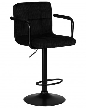 Стул барный DOBRIN KRUGER ARM BLACK, черный вельвет (LAR-E2041-52) в Кировграде - kirovgrad.ok-mebel.com | фото