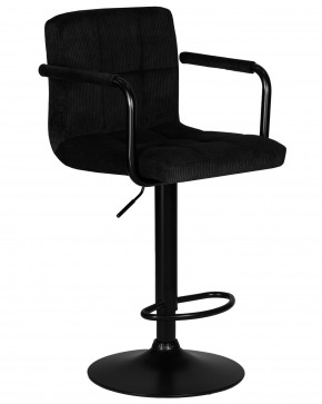 Стул барный DOBRIN KRUGER ARM BLACK, черный вельвет (LAR-E2041-52) в Кировграде - kirovgrad.ok-mebel.com | фото 2