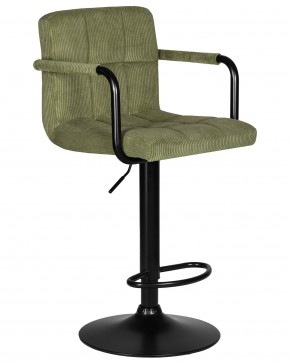 Стул барный DOBRIN KRUGER ARM BLACK, зеленый вельвет (LAR-E2041-7) в Кировграде - kirovgrad.ok-mebel.com | фото 2