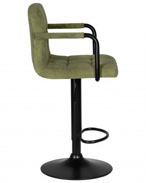 Стул барный DOBRIN KRUGER ARM BLACK, зеленый вельвет (LAR-E2041-7) в Кировграде - kirovgrad.ok-mebel.com | фото 3