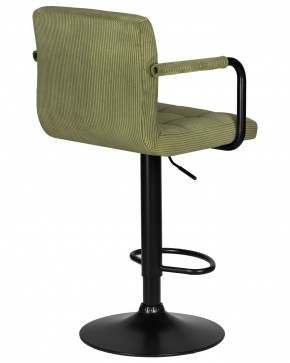 Стул барный DOBRIN KRUGER ARM BLACK, зеленый вельвет (LAR-E2041-7) в Кировграде - kirovgrad.ok-mebel.com | фото 4
