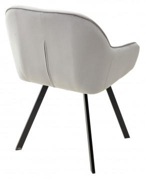 Стул GALE 360 град. поворот. BLUVEL-03 LIGHT GREY, велюр/ черный каркас, М-City в Кировграде - kirovgrad.ok-mebel.com | фото 4