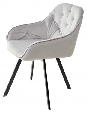 Стул GALE 360 град. поворот. BLUVEL-03 LIGHT GREY, велюр/ черный каркас, М-City в Кировграде - kirovgrad.ok-mebel.com | фото 5